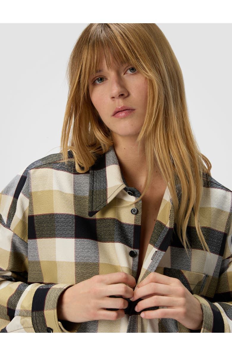 Missoni Oversized Check Shirt, Alternate, color, Beige