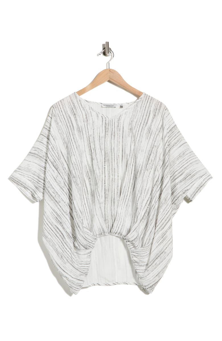 PATRIZIA LUCA Untuck V-Neck Top, Main, color, Grey