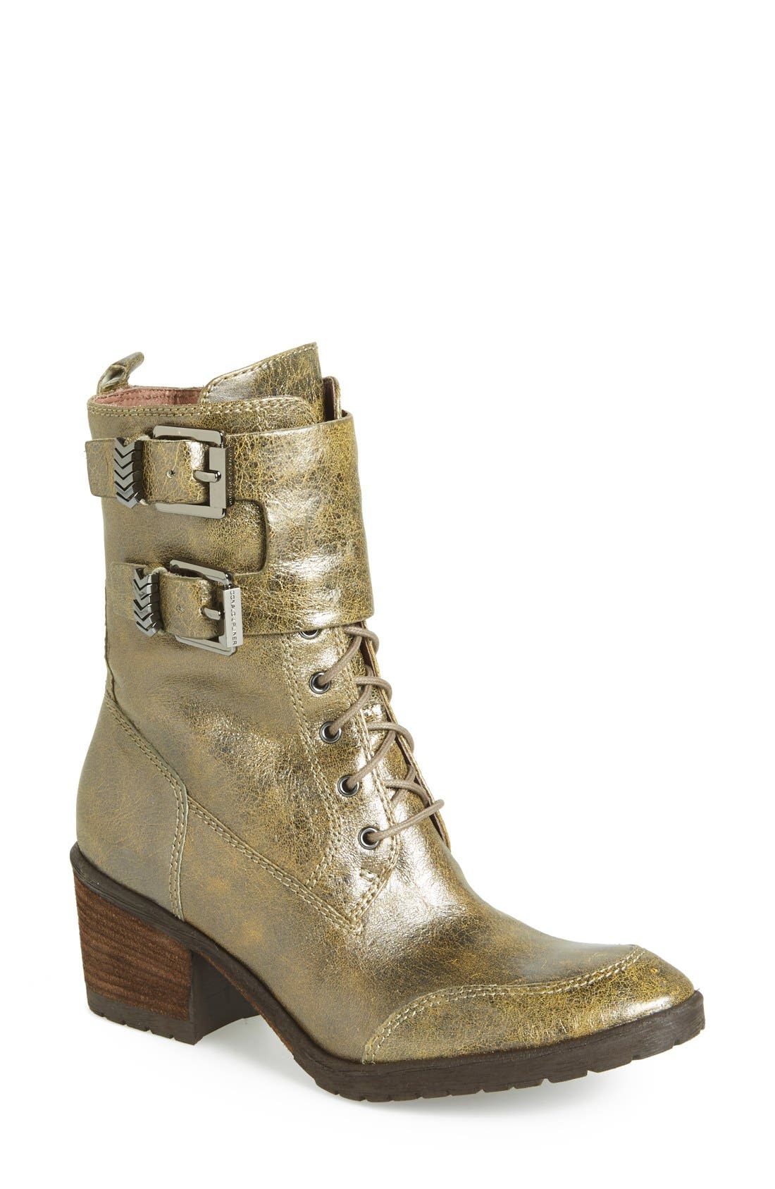 Donald J Pliner 'Danti' Boot, Main, color, OLIVE ANTIQUE METALLIC LEATHER
