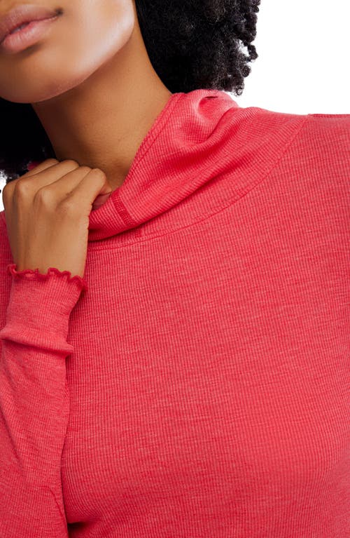 Free People Breathe Easy Cotton Blend Hoodie In Red
