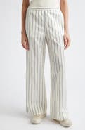 Moncler Stripe Cotton & Silk Trousers