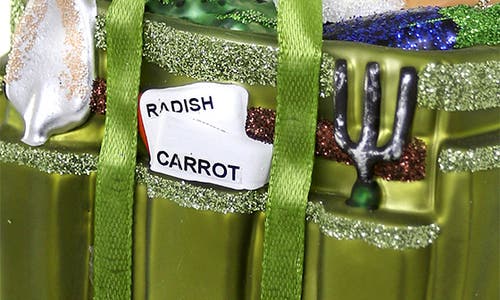 Cody Foster & Co. Gardener's Tote Glass Ornament In Green