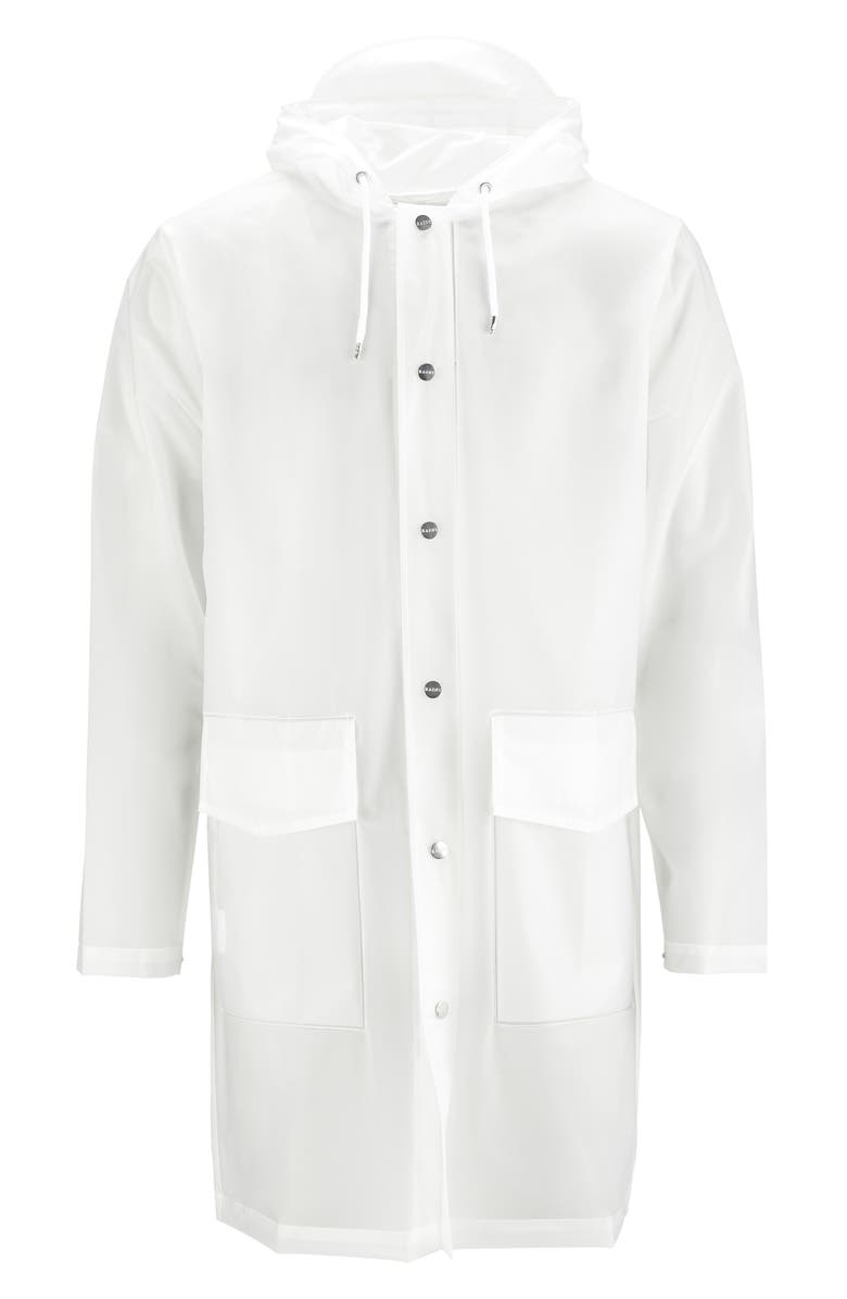  RAINS Waterproof Hooded Raincoat, Alternate, color, 