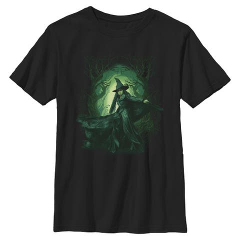 Boy's Wicked For Good Elphaba Green Forest  Graphic T-Shirt