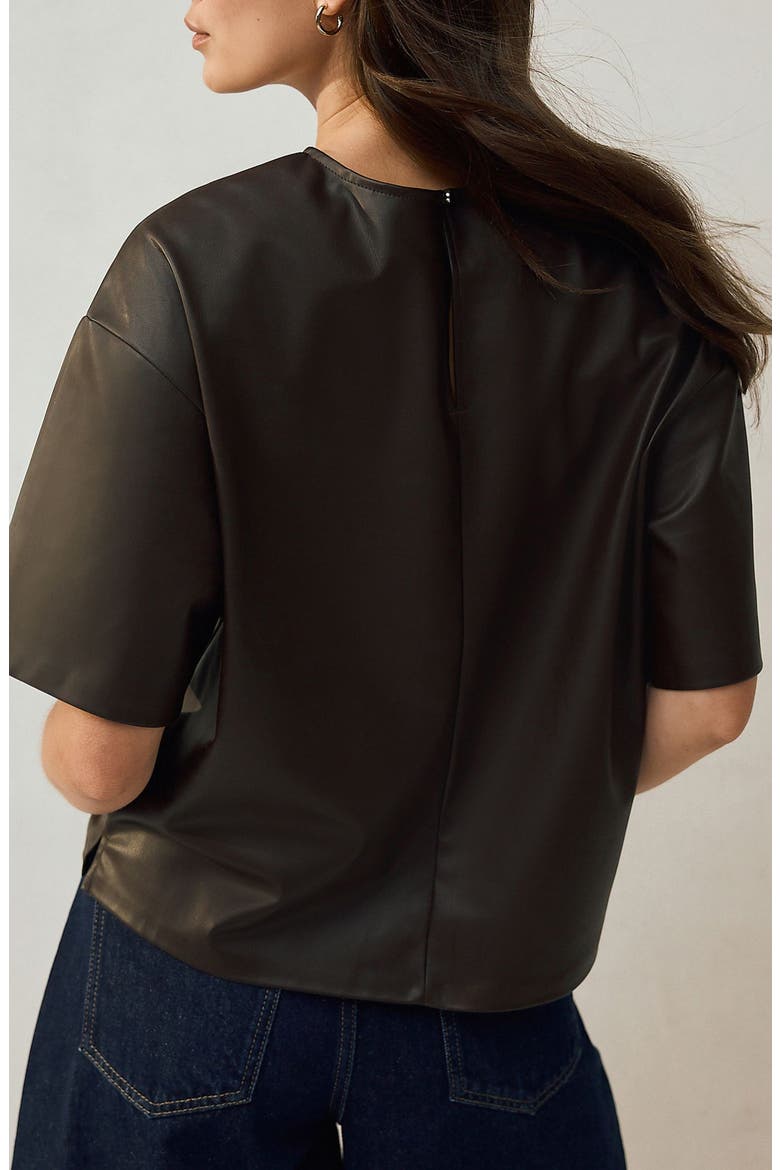 Coated T-Shirt, Alternate, color, BROWN