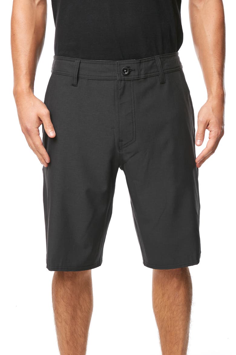 Reserve Heather Hybrid Shorts, Main, color, BLACK