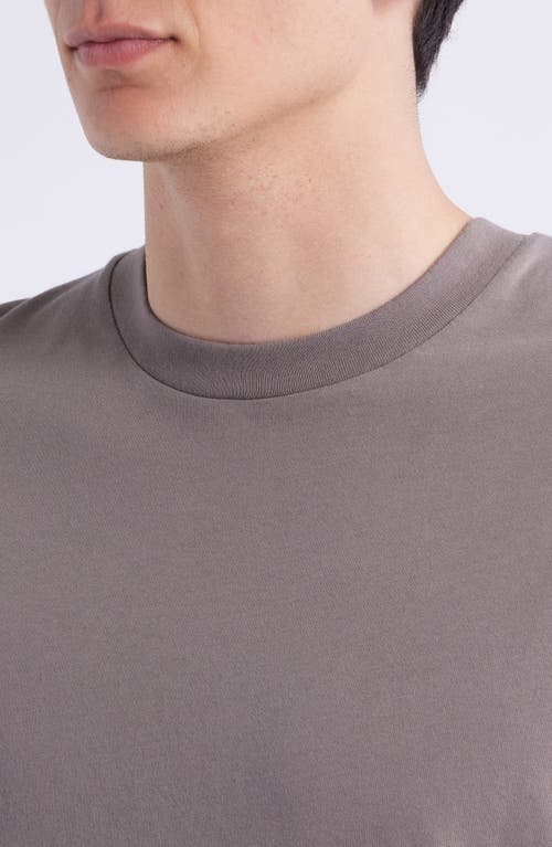 Frame Short Sleeve Light Cotton Tee In Gray