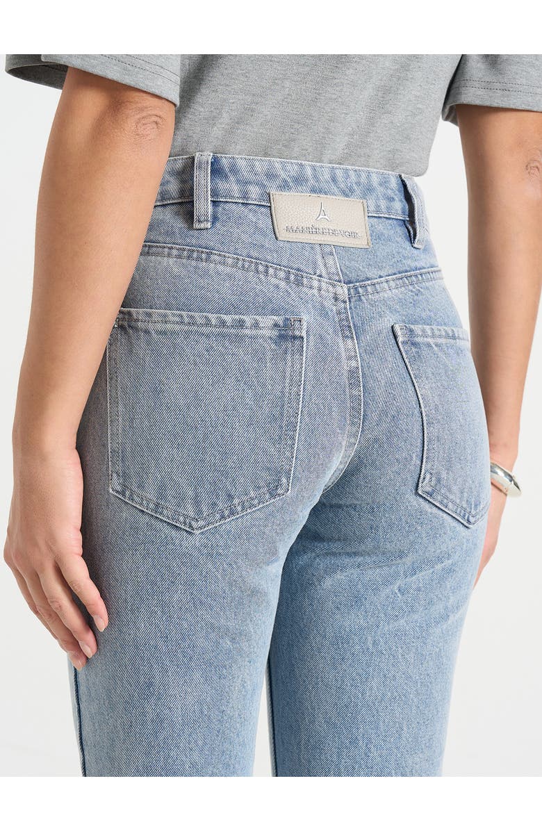 Manière De Voir Abbie Stacked Fit And Flare Jean, Alternate, color, Mid Blue
