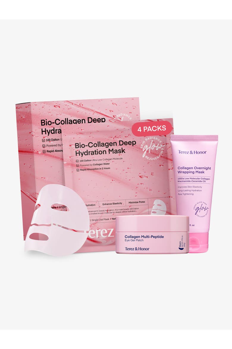 Korean Collagen Mask Set - 3-Piece Bundle, Main, color, No Color