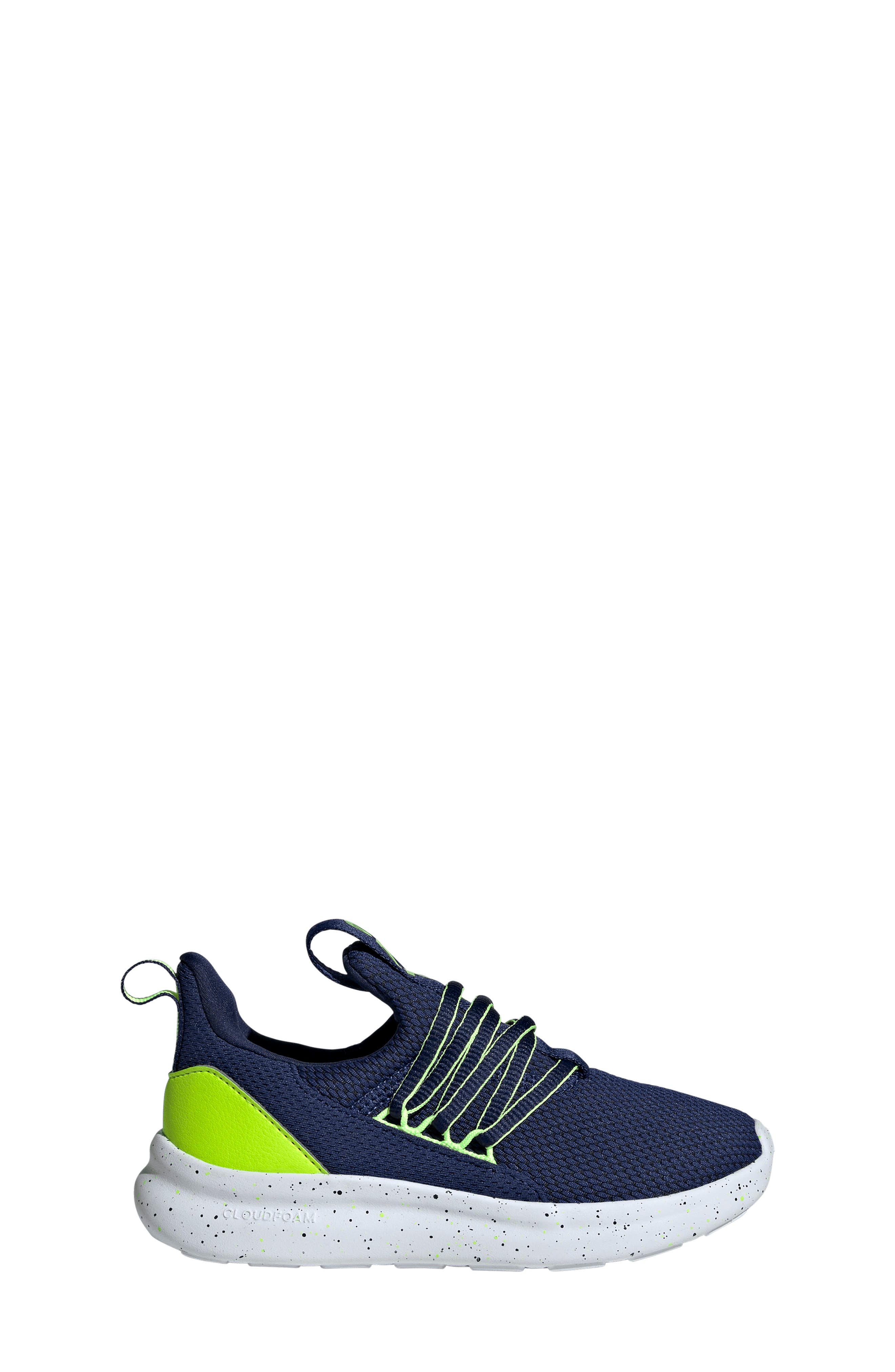 adidas Kids' Lite Racer Adapt 7.0 Sneaker, Alternate, color, Dark Blue/ Lemon/ Solar Slime