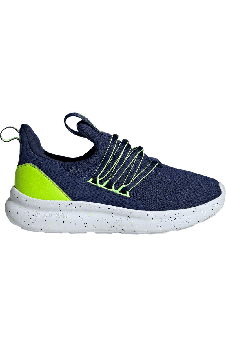 adidas Kids' Lite Racer Adapt 7.0 Sneaker, Alternate, color, Dark Blue/ Lemon/ Solar Slime