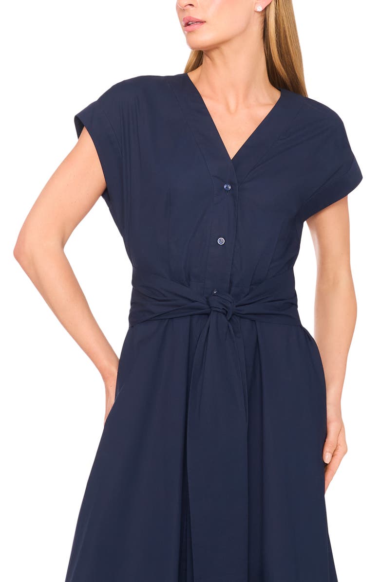Halogen<sup>®</sup> Tie Front A-Line Dress, Alternate, color, Baritone Blue