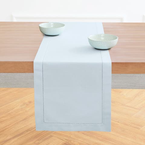 Cotton Linen Hemstitch Table Runner