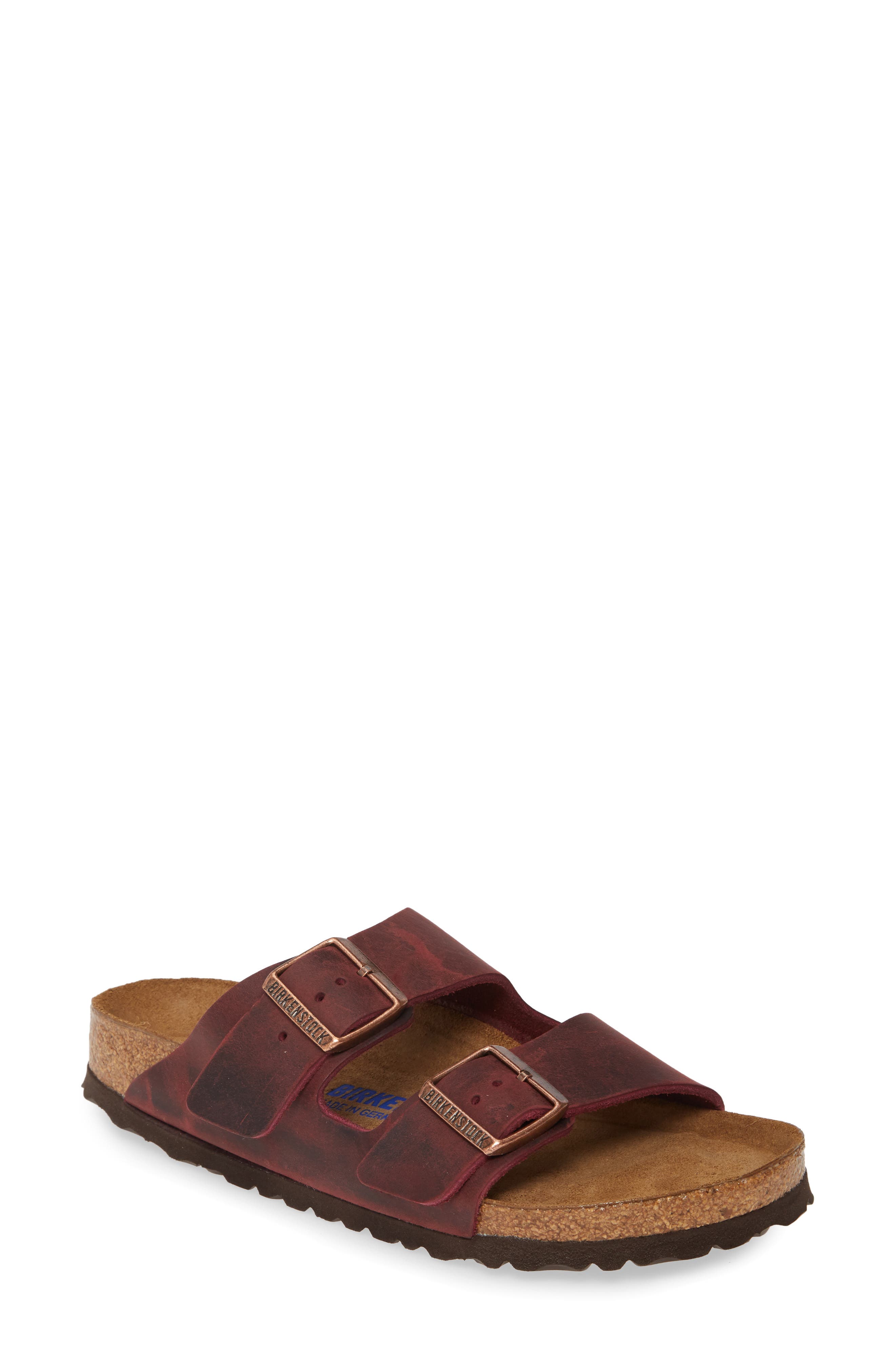 Arizona Soft Footbed Sandal, Main, color, ZINFANDEL OILED LEATHER