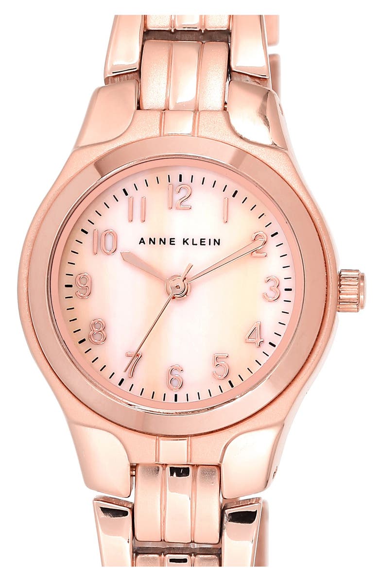 Anne Klein Mother-of-Pearl Dial Bracelet Watch, 26mm, Main, color, 