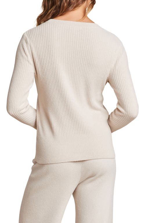 Barefoot Dreams Cozychic® Rib Crewneck Lounge Top In Sand Dune