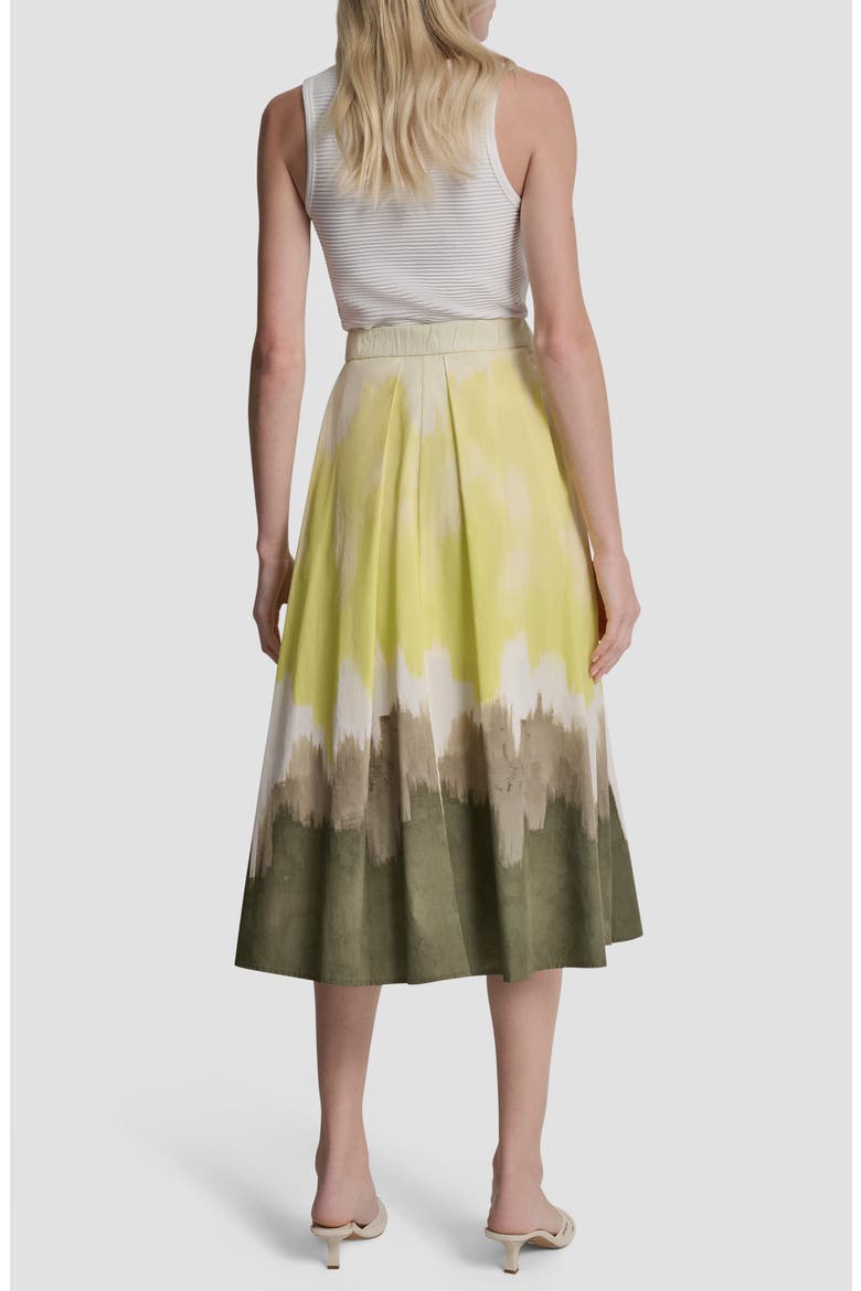 Ombré Pleated Cotton Poplin Midi Skirt, Alternate, color, DAYBREAK HAZE