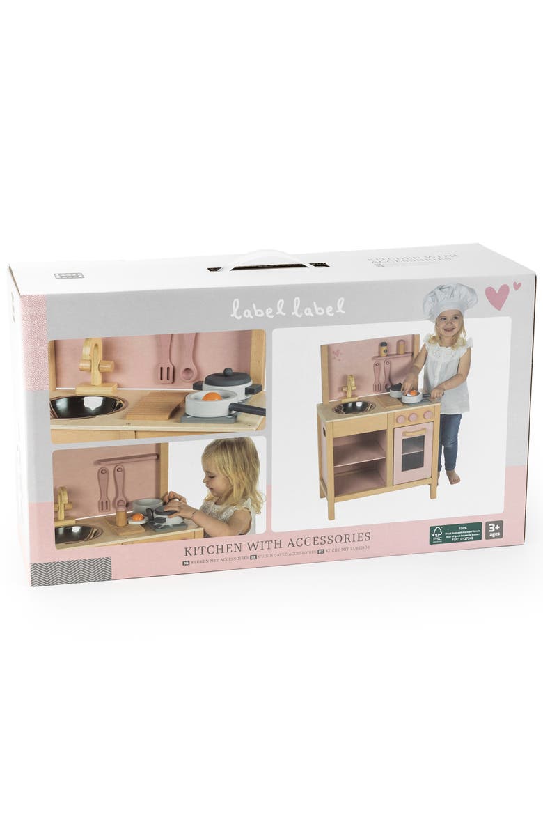Label Label Wooden Kitchen Play Set, Ages 3+, Alternate, color, Multicolored