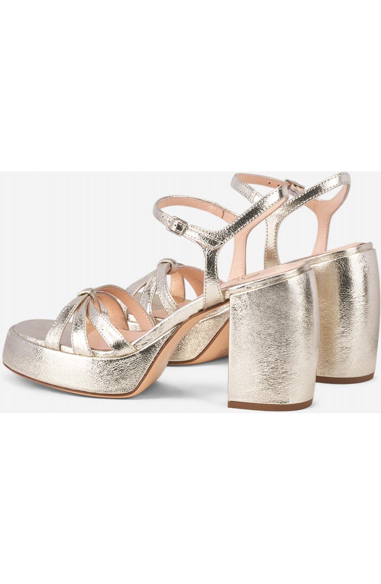 AGL Clio Sandal with High Heel, Alternate, color, Platinum Leather