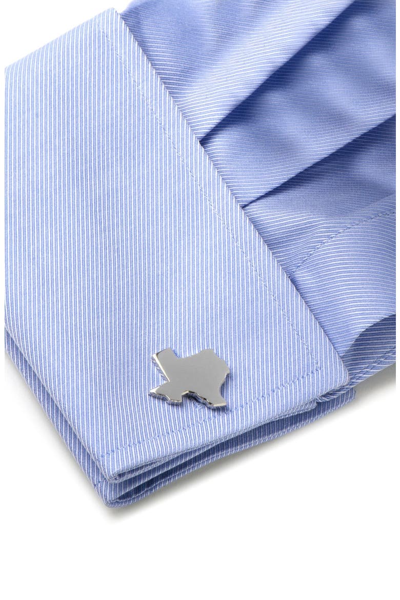 'Texas' Cuff Links, Alternate, color, SILVER