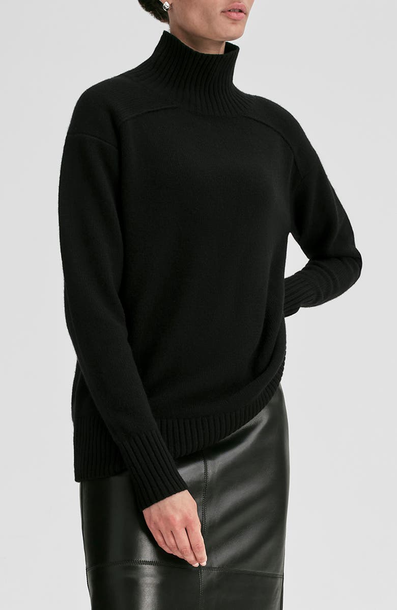 A.L.C. Archie Turtleneck Cashmere Sweater, Main, color, Black