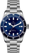 GEVRIL Men's Yorkville Blue Dial Stainless Steel Watch, 43mm