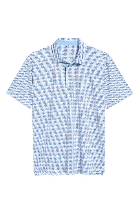 Sardine Print Performance Golf Polo