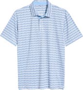 Swannies Sardine Print Performance Golf Polo