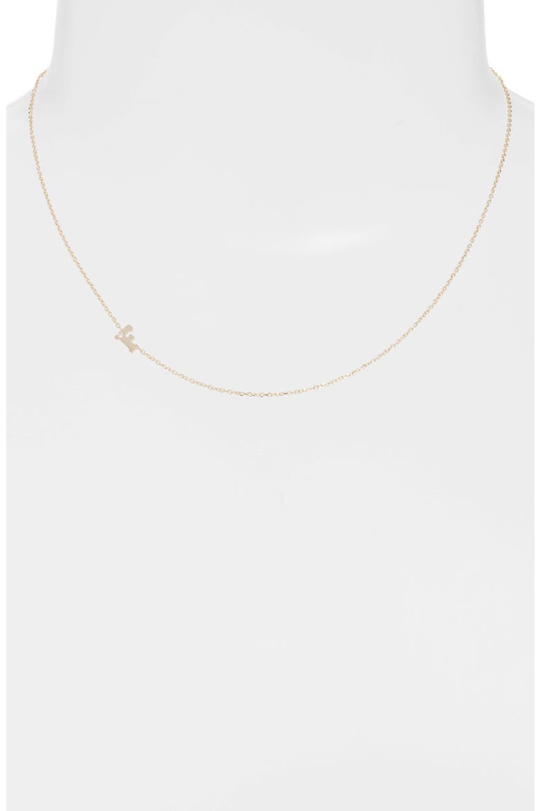 Diamond Initial Necklace, Alternate, color, F