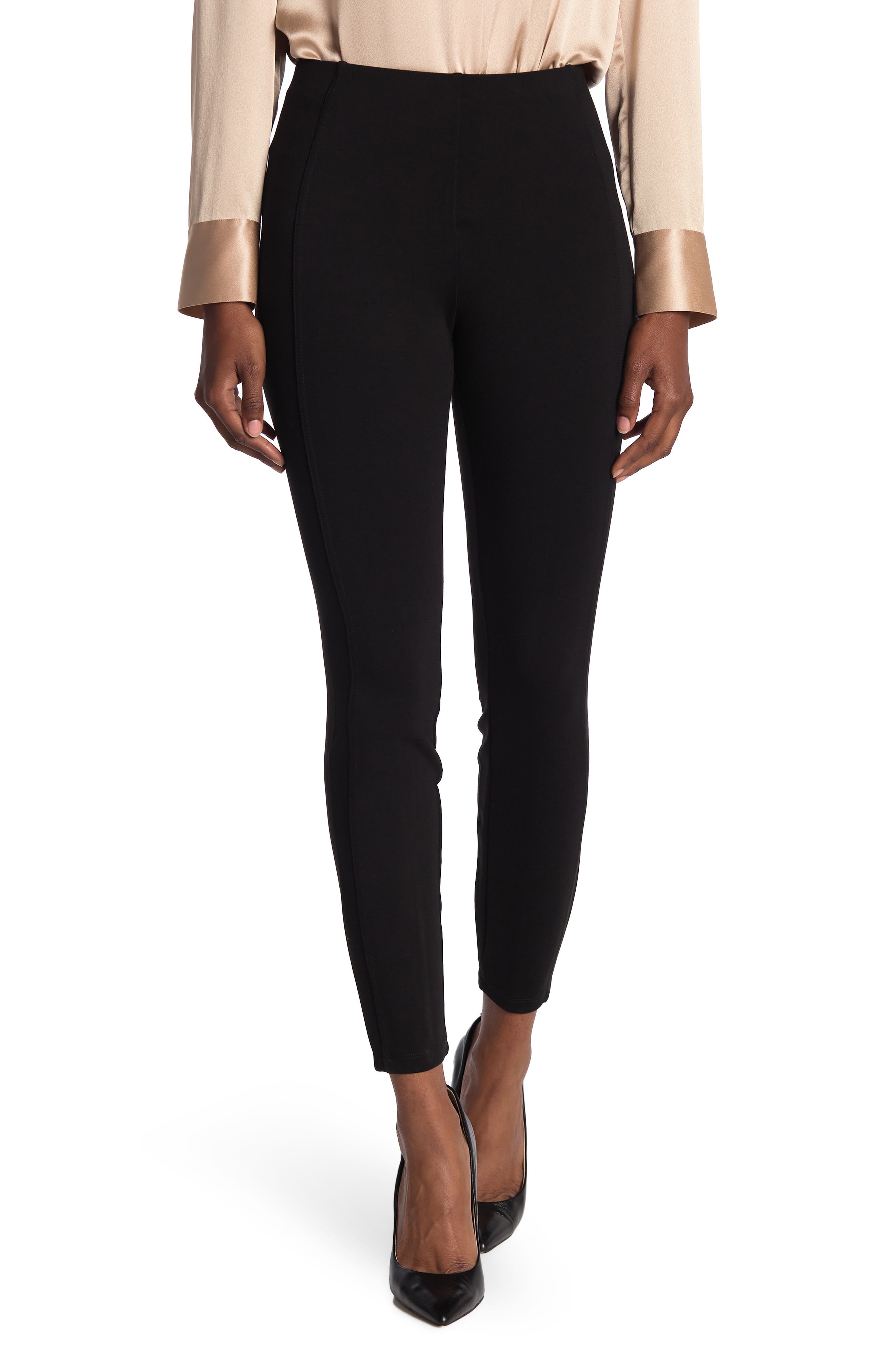 T Tahari High Waist Ponte Knit Leggings