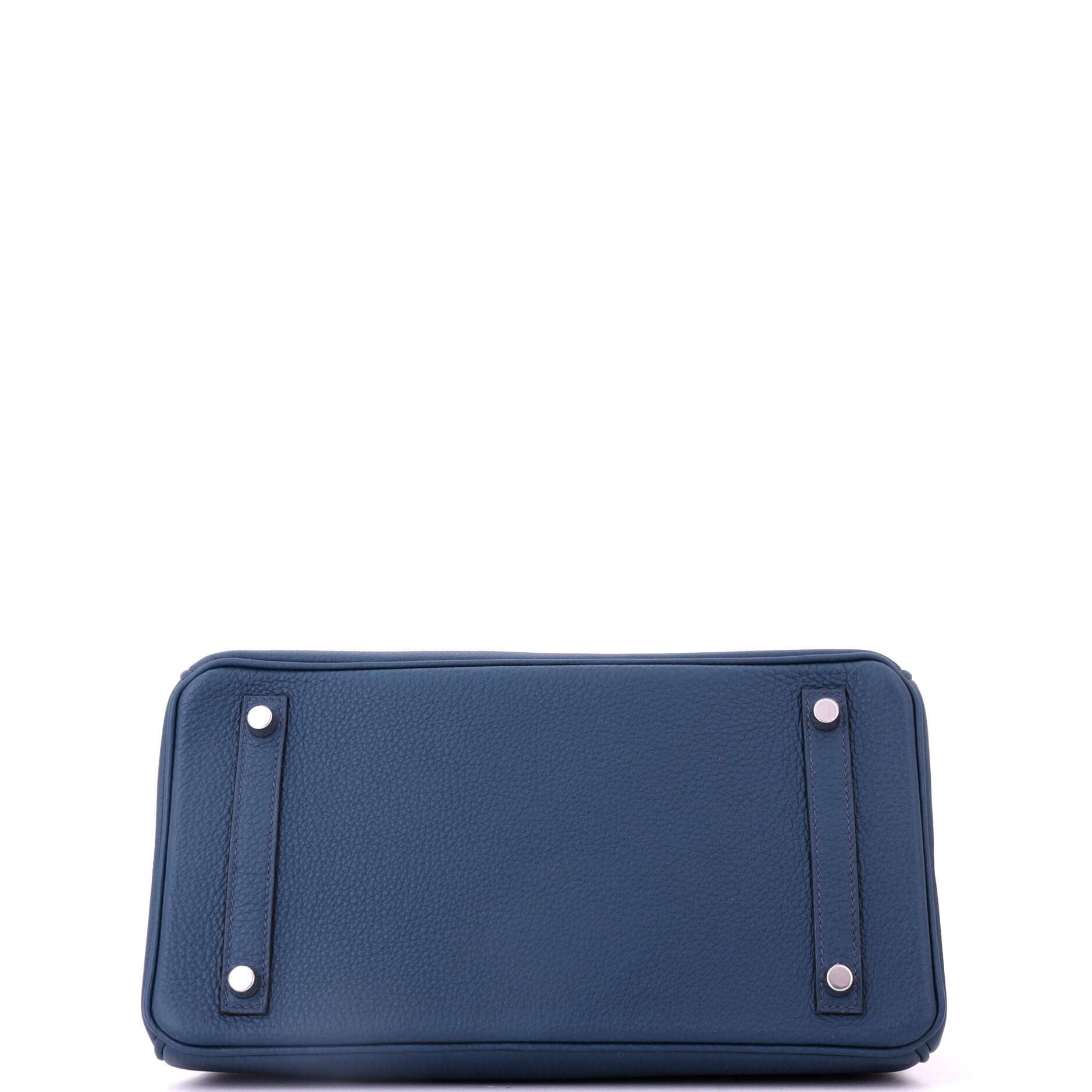 Pre-Owned Hermes Birkin Handbag Blue Togo with Palladium Hardware 30, Alternate, color, Bleu De Prusse