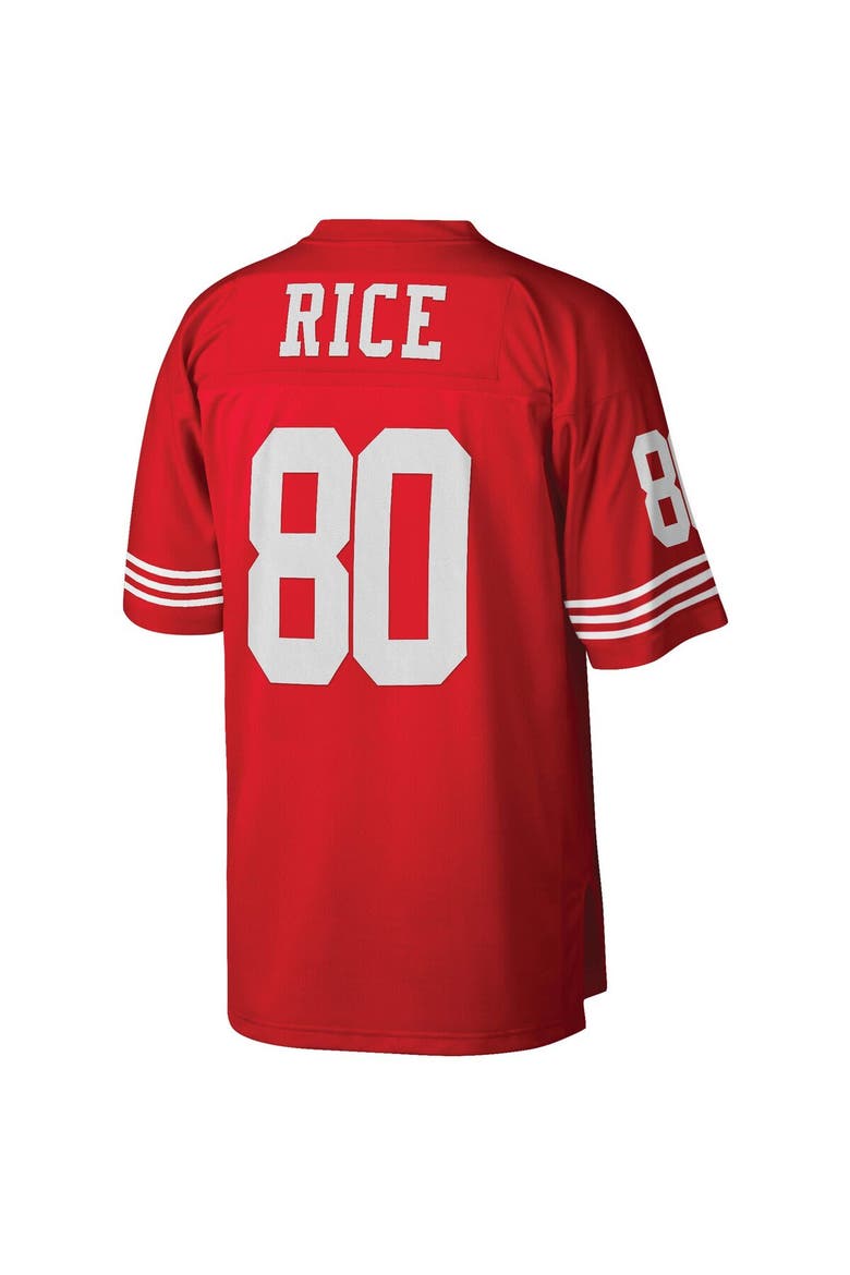 Men's Mitchell & Ness Jerry Rice Scarlet San Francisco 49ers Big & Tall 1990 Retired Player Replica Jersey, Alternate, color, Scarlet