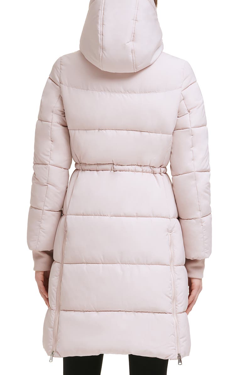 Kenneth Cole New York Memory 3/4 Length Puffer Jacket, Alternate, color, Rose Dust