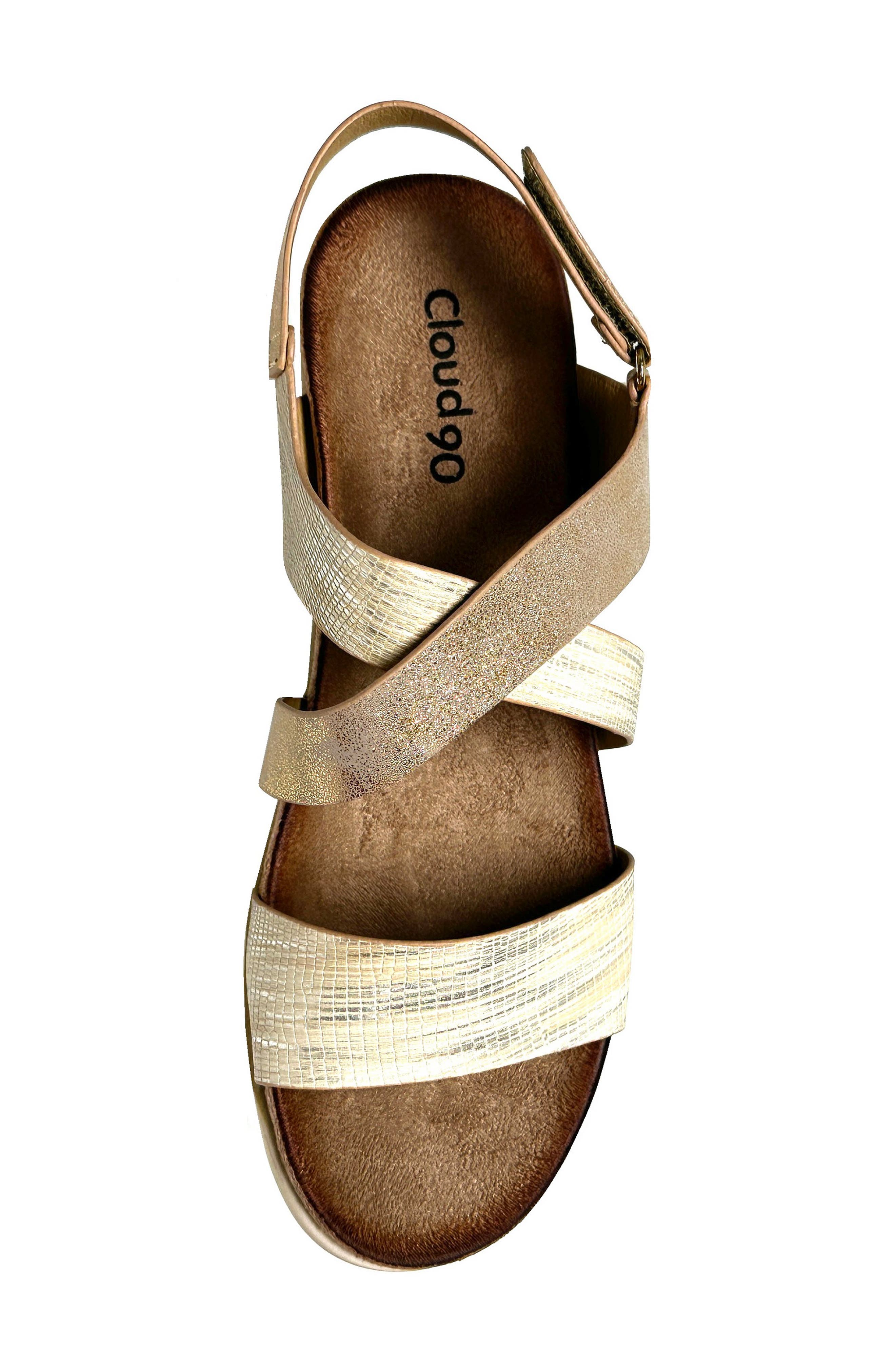Panama Slingback Wedge Sandal, Alternate, color, GOLD