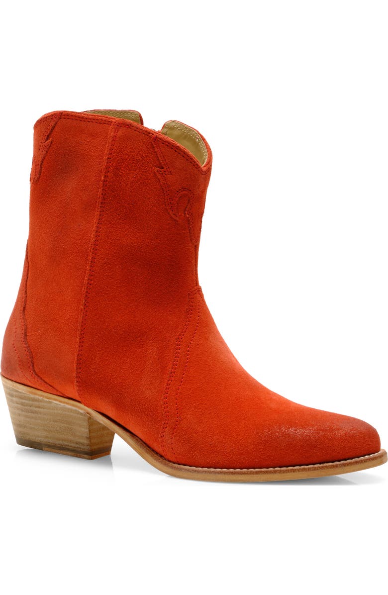Free People New Frontier Western Bootie, Main, color, Coral Fusion