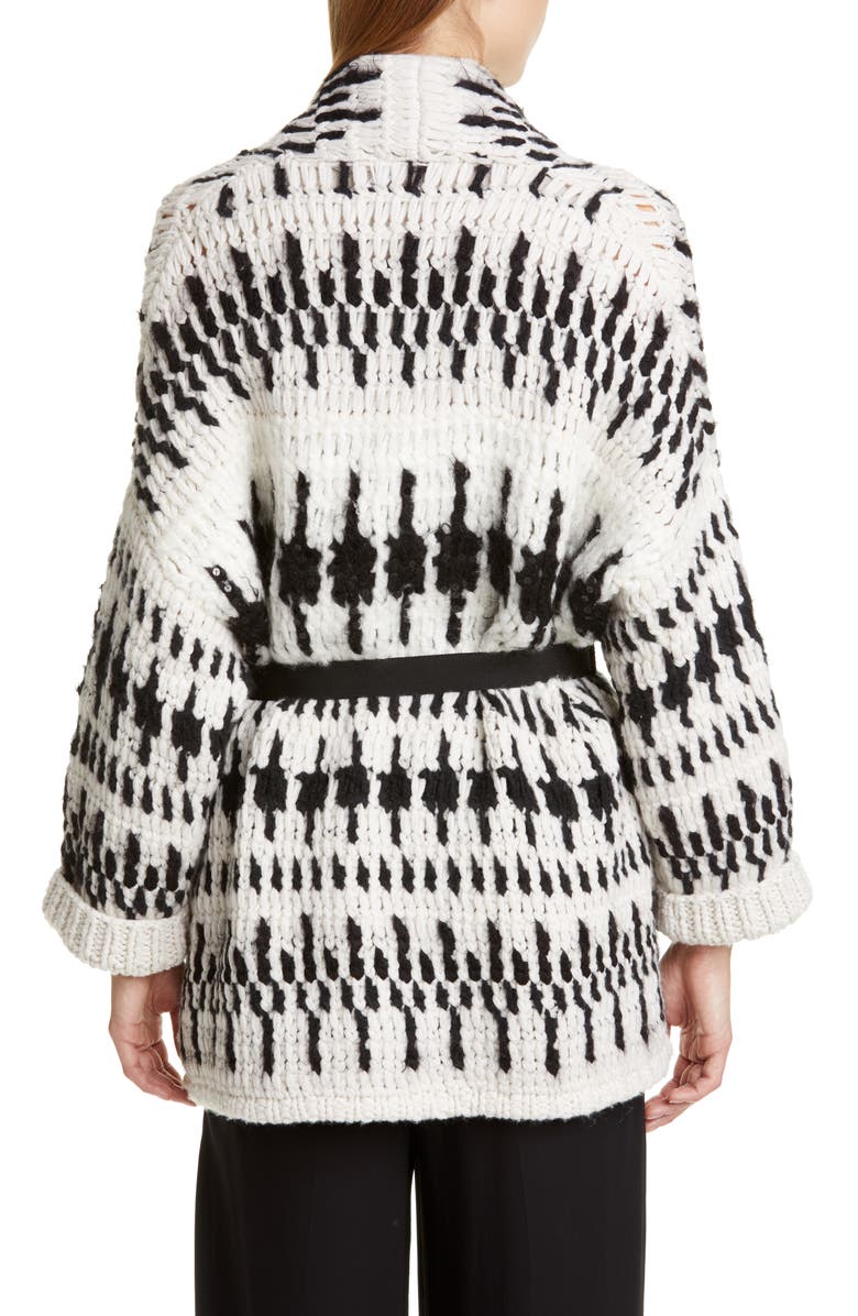 Brunello Cucinelli Nordic Belted Cashmere Blend Cardigan, Alternate, color,