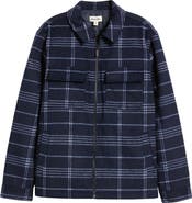 Open Edit Plaid Flannel Zip-Up Shirt Jacket | Nordstrom
