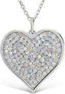 Sterling Forever Sterling Silver Moonstone Heart Pendant Necklace