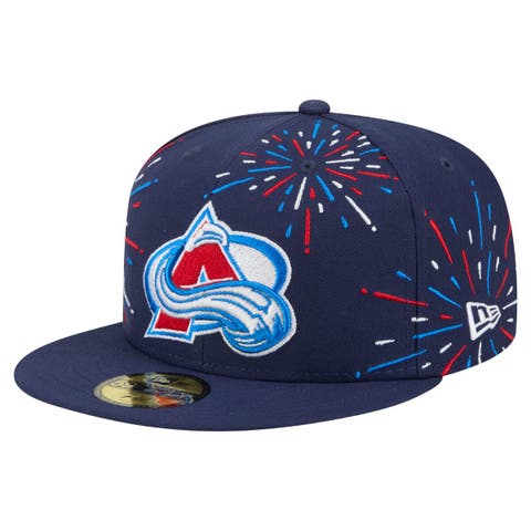 Men's New Era  Navy Colorado Avalanche Americana Fireworks 59FIFTY Fitted Hat