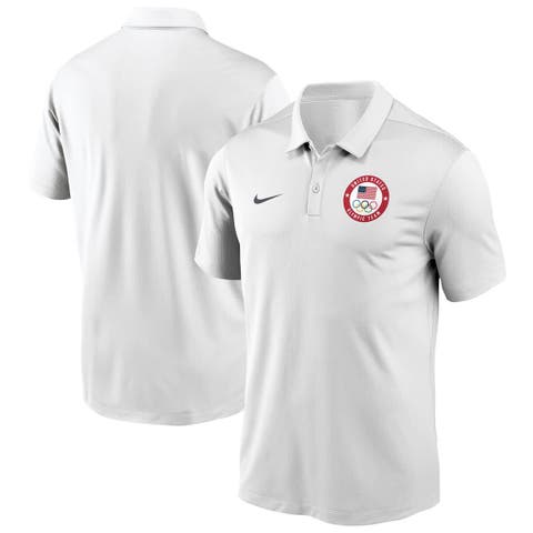 Men's Nike White Team USA Dri-FIT Victory Polo