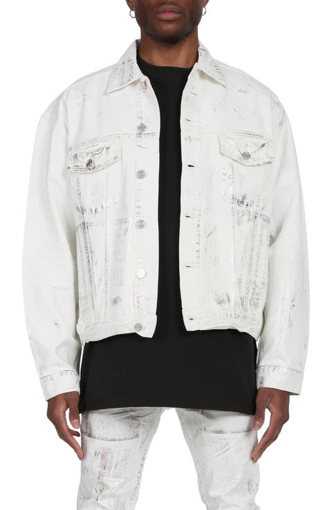 White X-Ray Iridescent Bomber Jacket (Wave Foil)