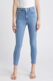 FRAME Le High Ankle Crop Skinny Jeans