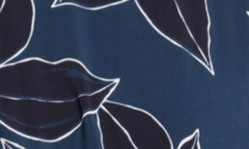 Maggy London Floral Midi Dress In Blue