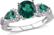 Julianna B. Gemstone & Diamond 3-Stone Ring