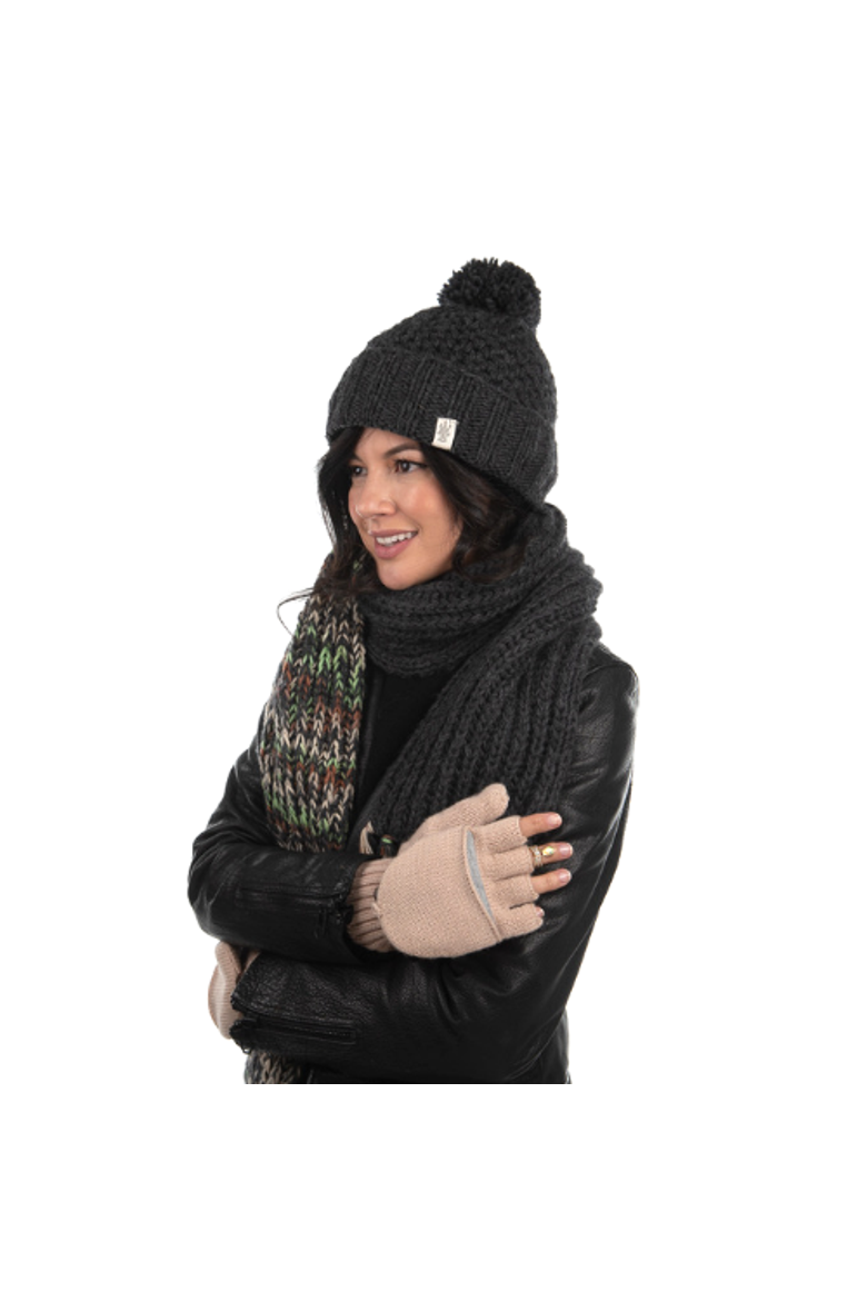 Bryant Fingerless Gloves w/ Flap, Alternate, color, Linen