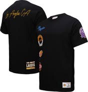 Mitchell & Ness Men's Black Los Angeles Lakers Black Out Collection Vintage Premium T-Shirt