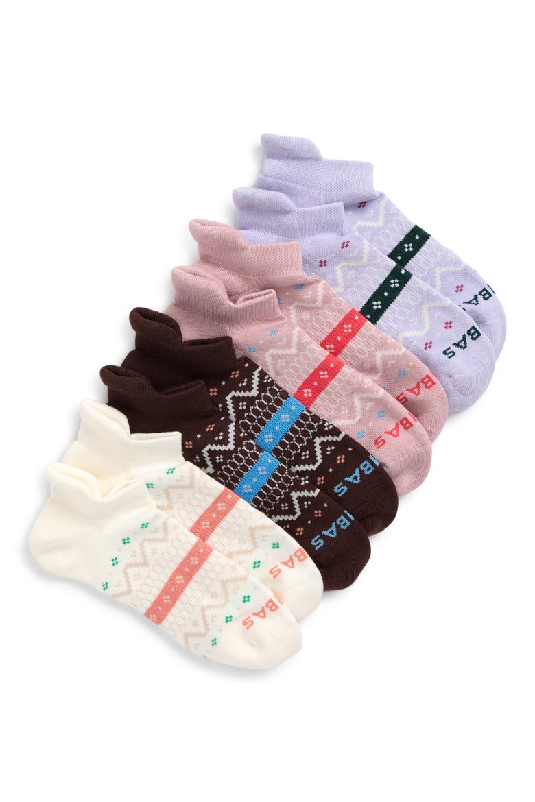 Chevron 4-Pack Ankle Socks, Main, color, PRAIRIE MAUVE MIX