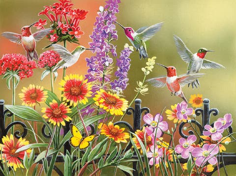 Hummingbirds at the Gate 500 piece Jigsaw Puzzle for Adults