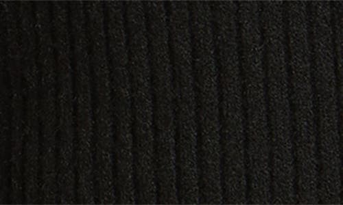 Open Edit Ribbed Crewneck Cardigan In Black