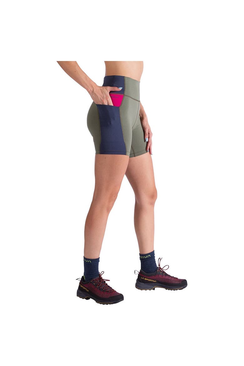 Cosmosis 6In Short - Women's, Alternate, color, Cypress/Night Sky